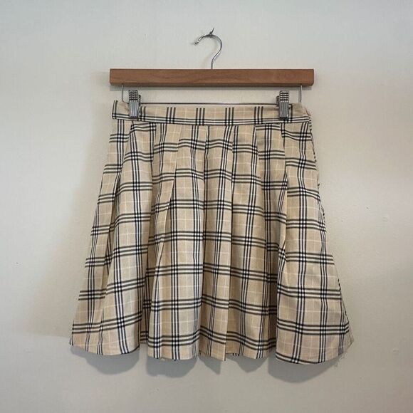 Princess Polly Plaid Skirt Mini Cream School Girl Size 6 - Picture 1 of 5